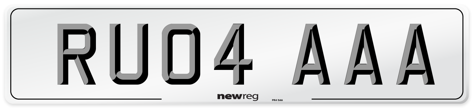 RU04 AAA Number Plate from New Reg